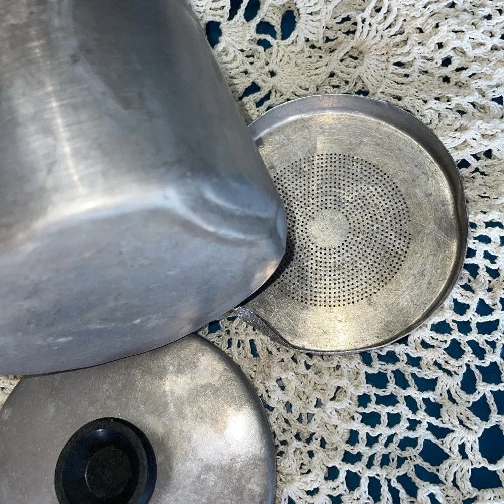 Vintage Aluminum Grease Canister Kitchen Grease Keeper Bacon Dripp